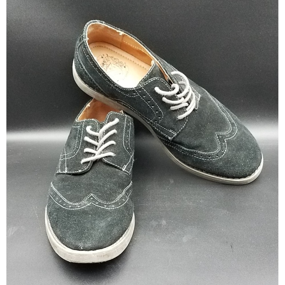 Marc Anthony Wing Tip Oxford Casual Shoes Mens Size‎ 9 M Black Suede Lace Up